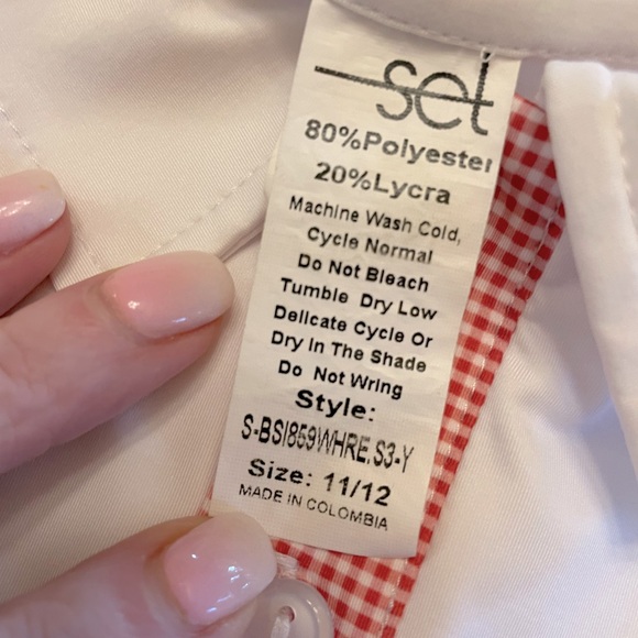 SET Athletics Parker Performance Polo with Candy Apple Red Microgingham - Picture 3 of 5